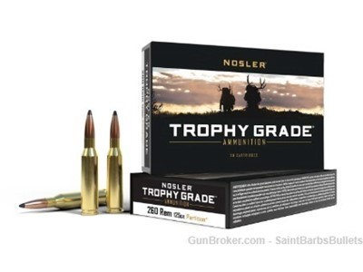 Nosler Trophy Grade .260 Remington 125gr Spitzer Partition - 20 Rounds