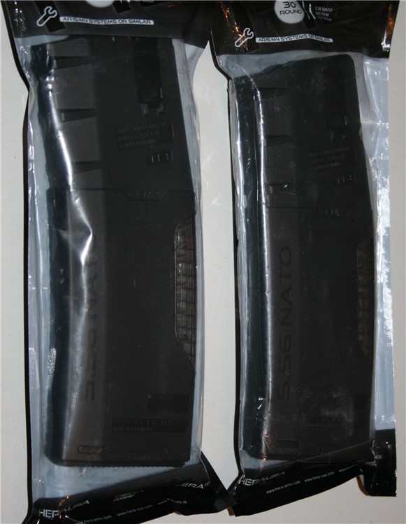 (2) HERA BLACK w/ WIN AR-15 Mags 30rd NEW MAG-img-0