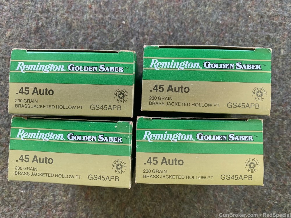 Remington Golden Saber BJHP 45 Auto - Lot of 100 rds - 45 ACP 230 gr-img-5