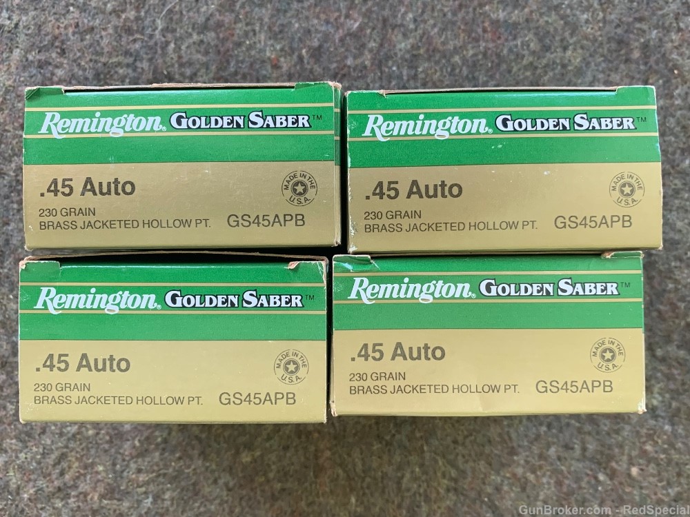 Remington Golden Saber BJHP 45 Auto - Lot of 100 rds - 45 ACP 230 gr-img-4