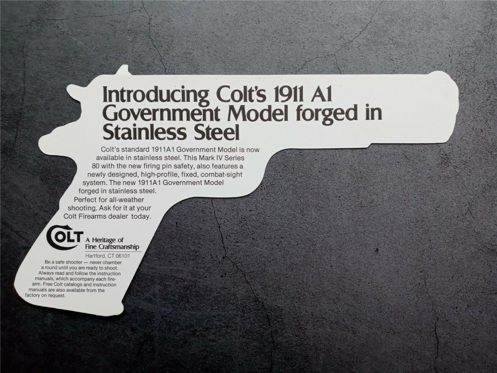 Colt 1911 A1 Mark IV Series 80 Paper Advertising-img-3