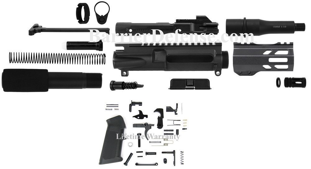 U-Build Kit AR-15 9mm FAXON 4.5" Complete AR15 Pistol Kit Glock/Colt-img-0