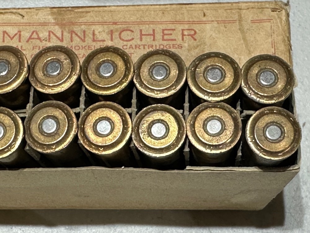 20 rounds of Remington 11mm Mannlicher brass cased ammo-img-3