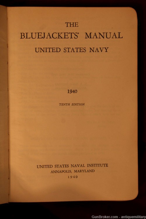 The Bluejackets' Manual 1940 - WW2 Naval Book on Information and Procedures-img-2