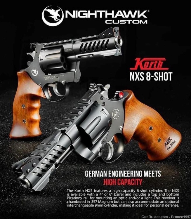 Korth NXS .357/.38  4"  New  8 - Shot Capacity-img-0