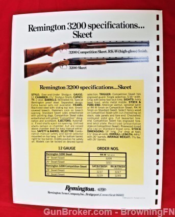Remington Model 3200 Skeet Catalog Intro Flyer-img-1