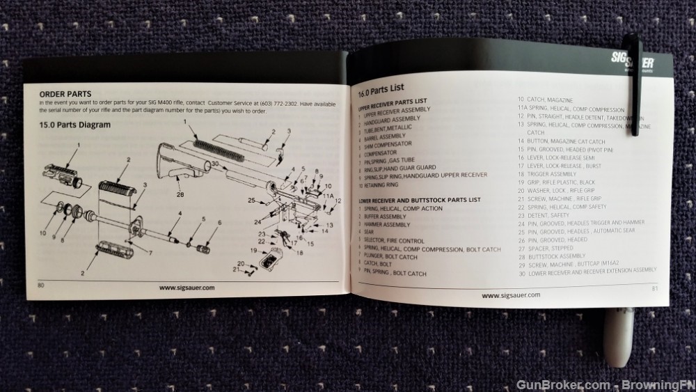 Orig Sig Sauer SIG M400 Owners Instruction Manual-img-2