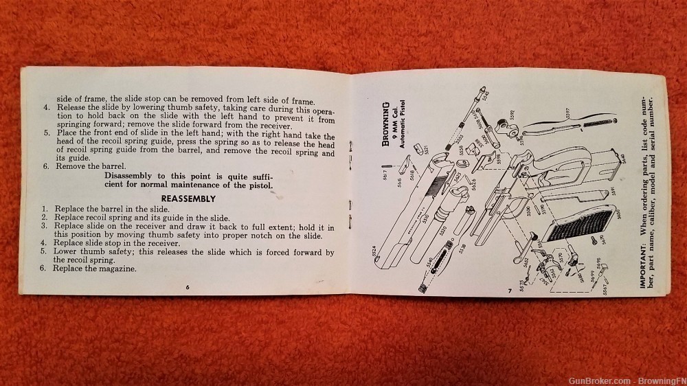 Original Browning 9mm Parabellum Owners Instruction Manual 1969-img-2