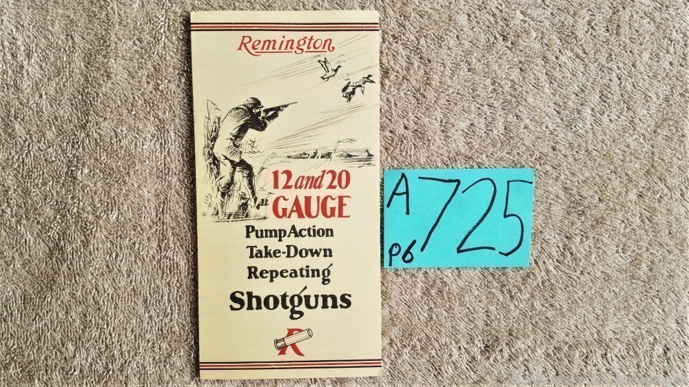 Orig Remington Pump Action Take-Down Shotguns Flyer-img-0