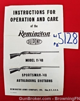 Orig Remington Model 11-48 Owners Instruction Manual-img-0