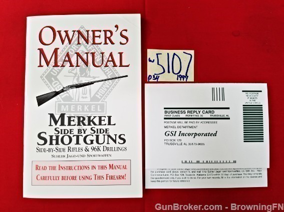 Orig Merkel Shotguns & Rifles Owners Manual 1999-img-0