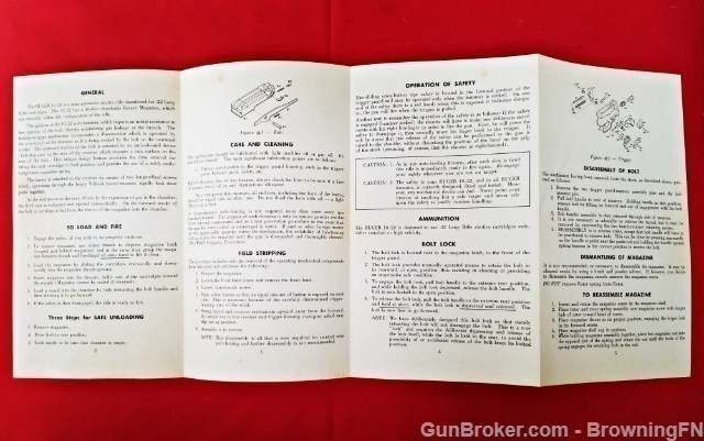 Orig Ruger Model 10/22 Carbine Owners Instruction Manual 1969-img-2