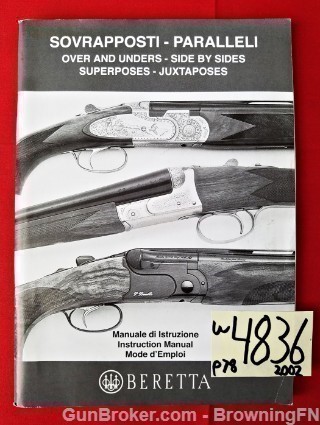 Orig Beretta Shotguns Owners Instruction Manual 2002-img-0