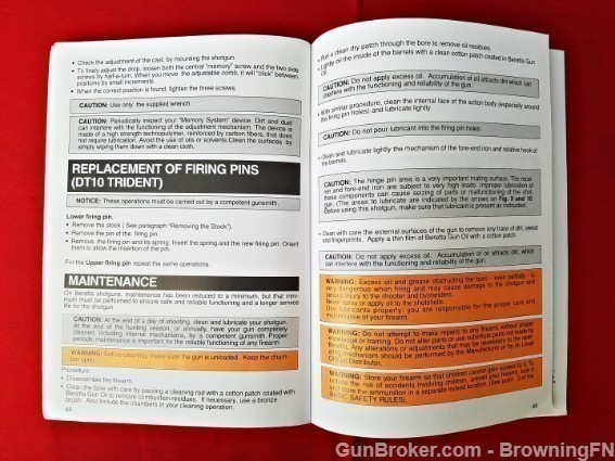 Orig Beretta Shotguns Owners Instruction Manual 2002-img-3