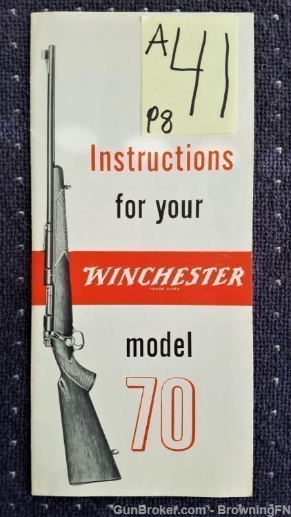 Orig Winchester Model 70 Owners Manual-img-0
