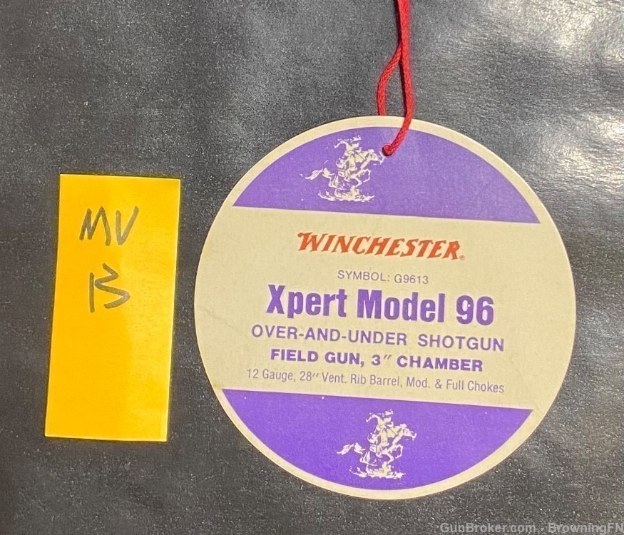 Original Winchester Model 96 Expert 3" 12 ga.  Hang Tag-img-0