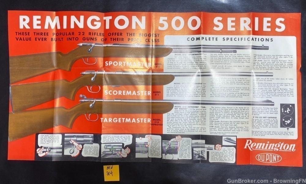 Original Remington 500 Series .22 Rifles Intro Flyer-img-3