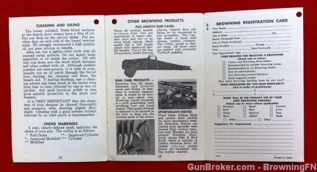 Orig Browning Side by Side Shotgun Owners Instruction Manual-img-1
