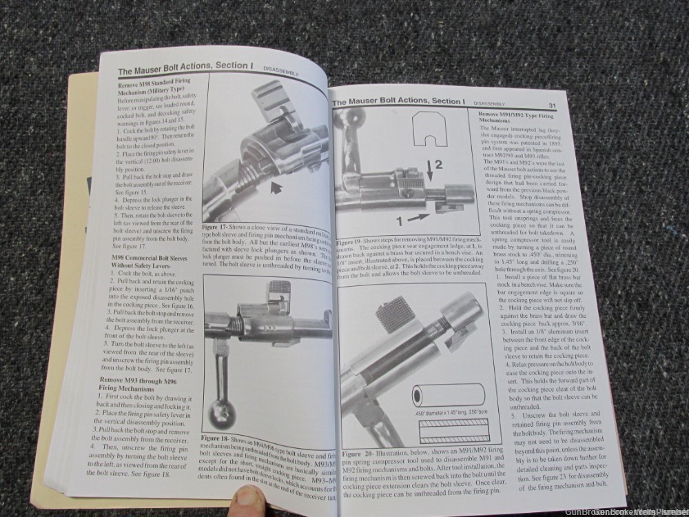 THE MAUSER BOLT ACTIONS M91 THROUGH M98 A SHOP MANUAL REFERENCE BOOK-img-8
