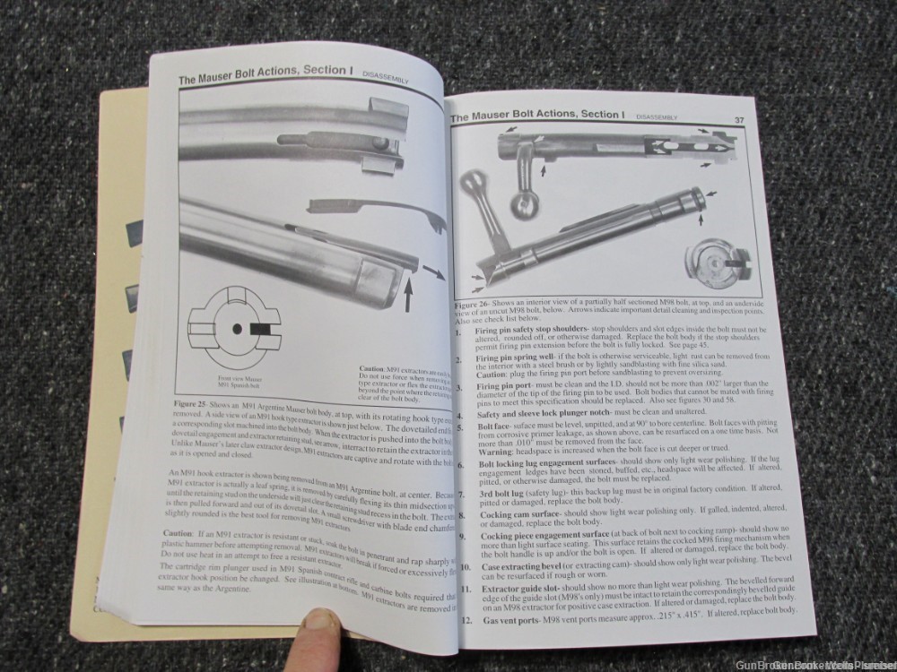 THE MAUSER BOLT ACTIONS M91 THROUGH M98 A SHOP MANUAL REFERENCE BOOK-img-9