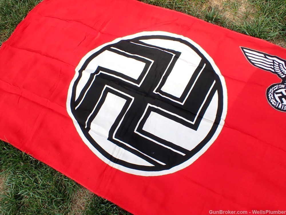 GERMAN WWII STATE SERVICE FLAG WITH ROPE PRE-1945 (NICE DISPLAY SIZE)-img-25
