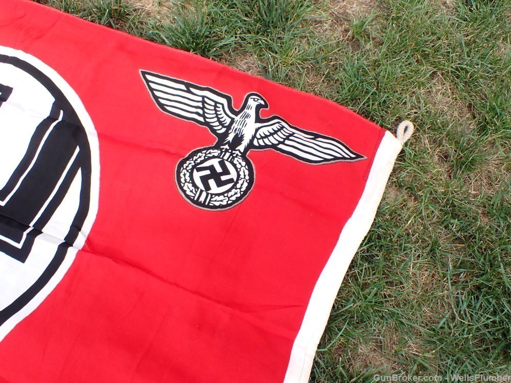 GERMAN WWII STATE SERVICE FLAG WITH ROPE PRE-1945 (NICE DISPLAY SIZE)-img-22