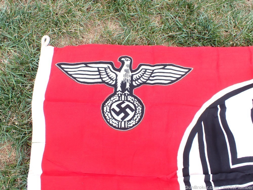 GERMAN WWII STATE SERVICE FLAG WITH ROPE PRE-1945 (NICE DISPLAY SIZE)-img-9