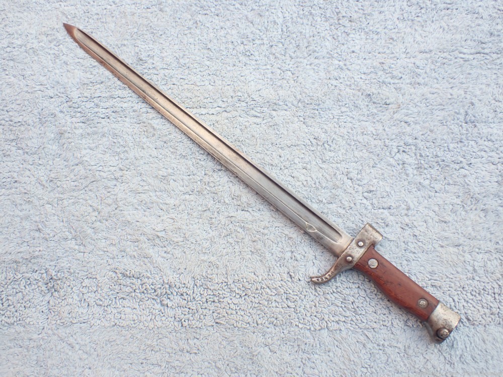 FRENCH WWI MLE 1892 BERTHIER BAYONET WITH ORIGINAL SCABBARD-img-4