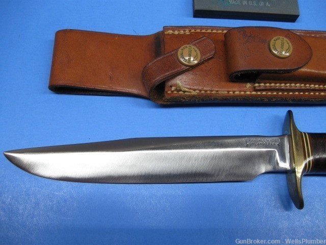 US VIETNAM RANDALL MODEL 1 FIGHTING KNIFE WITH ORIGINAL SCABBARD (MINT)-img-3