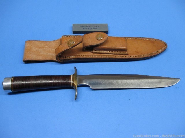 EARLY VIETNAM RANDALL MODEL 1 FIGHTING KNIFE WITH ORIGINAL SCABBARD-img-0