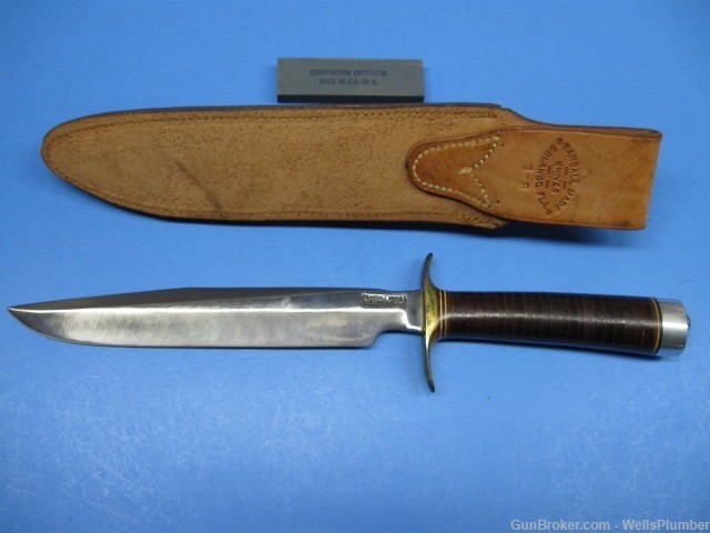 EARLY VIETNAM RANDALL MODEL 1 FIGHTING KNIFE WITH ORIGINAL SCABBARD-img-3