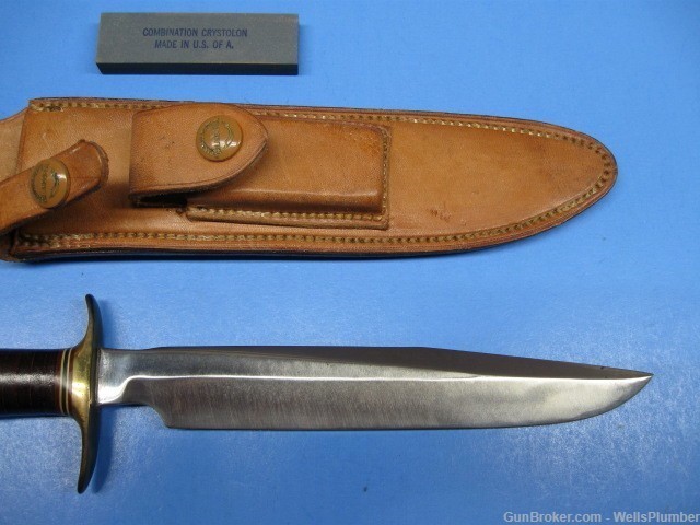 EARLY VIETNAM RANDALL MODEL 1 FIGHTING KNIFE WITH ORIGINAL SCABBARD-img-2