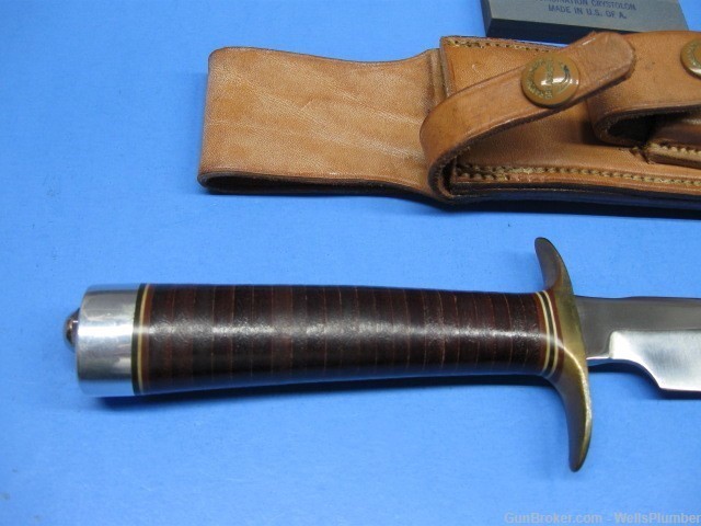 EARLY VIETNAM RANDALL MODEL 1 FIGHTING KNIFE WITH ORIGINAL SCABBARD-img-1
