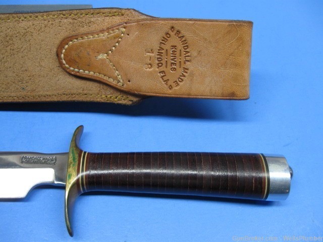 EARLY VIETNAM RANDALL MODEL 1 FIGHTING KNIFE WITH ORIGINAL SCABBARD-img-4