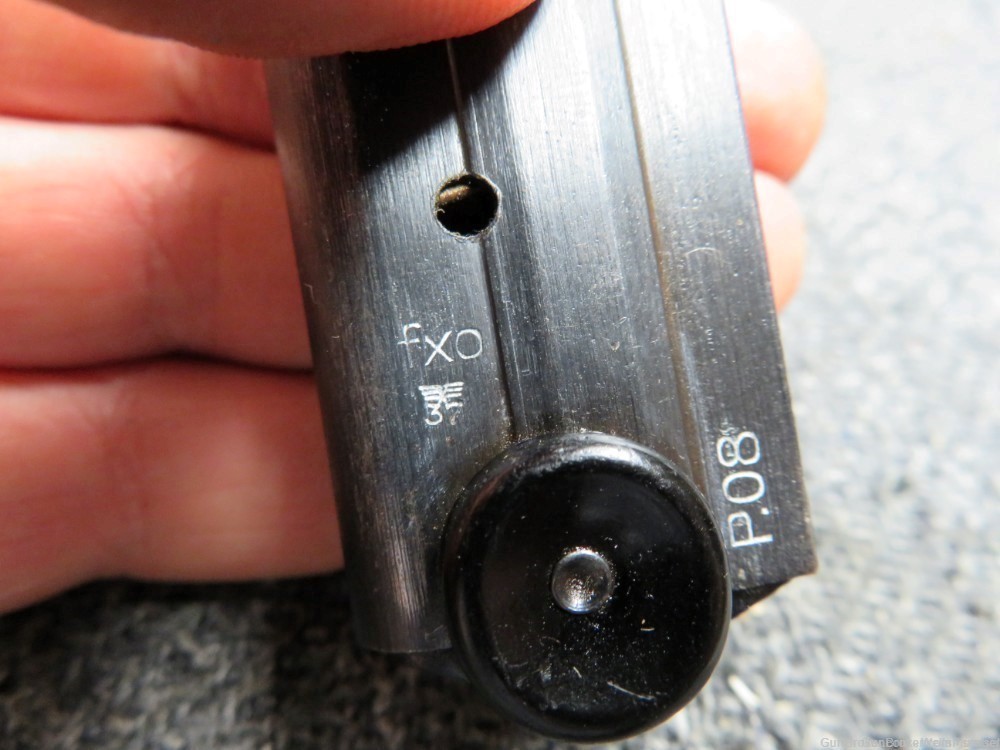 GERMAN WWII P08 LUGER 9mm PISTOL MAGAZINE fxo EAGLE 37 (EXCELLENT) -img-4