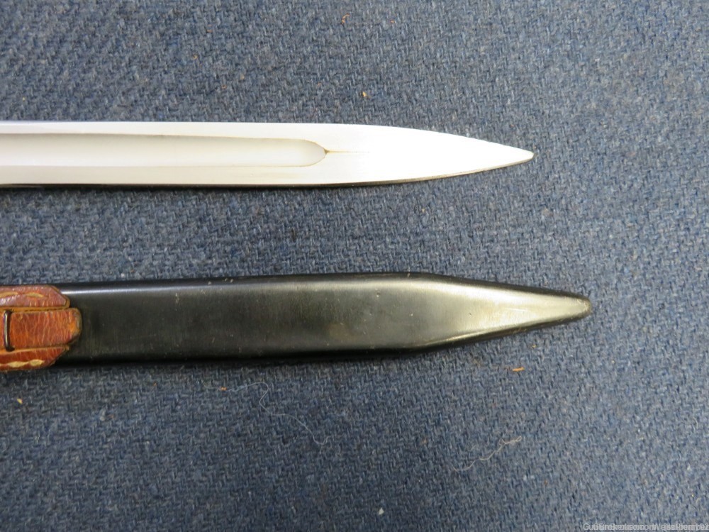 POLISH AK-47 FIRST MODEL BAYONET WITH SCABBARD OVAL 11 DATED 1958 -img-6