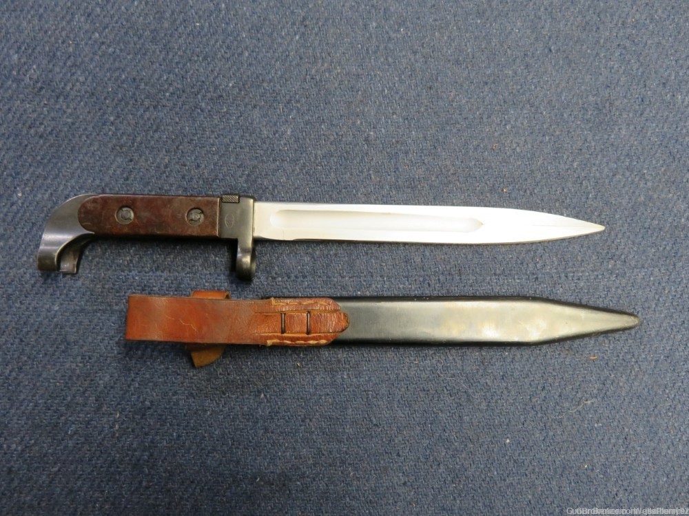 POLISH AK-47 FIRST MODEL BAYONET WITH SCABBARD OVAL 11 DATED 1958 -img-2