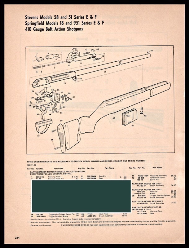 1983 STEVENS 58 51 Series E & F Parts List AD-img-0