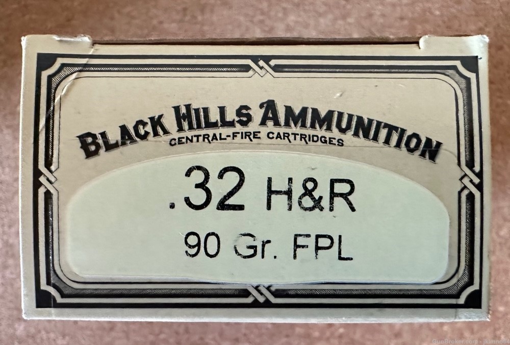 50 rounds of Black Hills Ammunition 32 H&R Mag 90gr FPL brass cased ammo-img-0