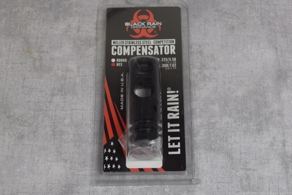 Black Rain Compensator HEX BLK 308/7.62 5/8x24 NEW IN BOX-img-0