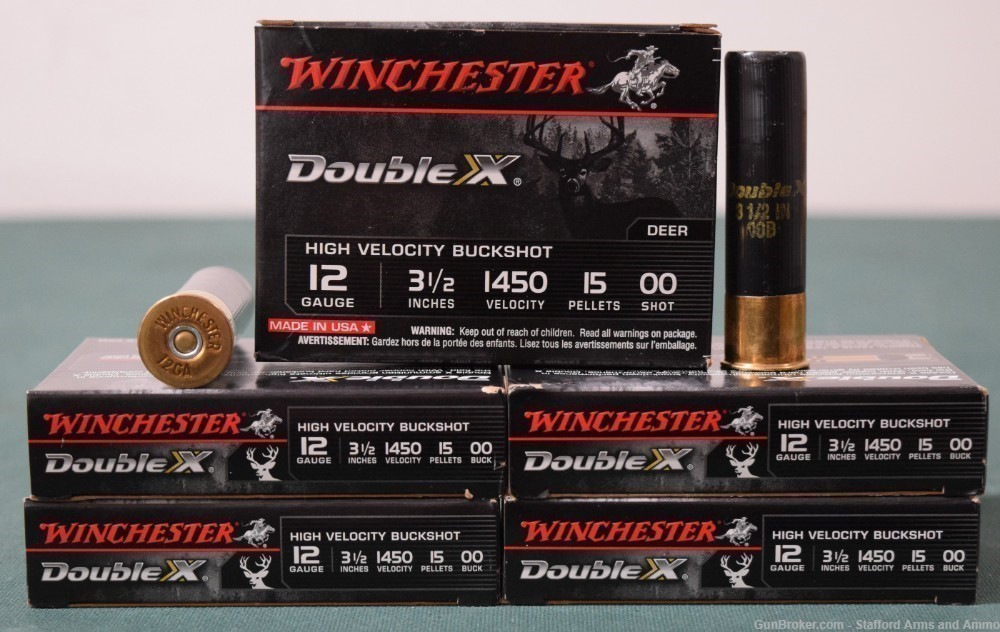 Winchester Double XX High Velocity 00 Buckshot 12ga SB121L00 3 1/2 25rd NIB-img-0