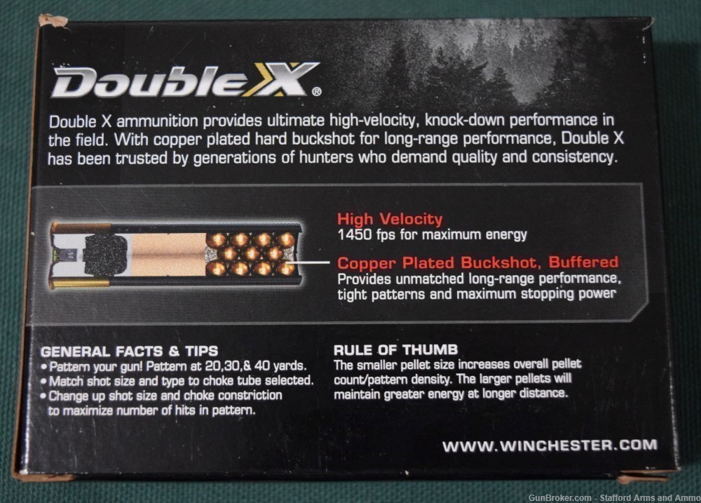 Winchester Double XX High Velocity 00 Buckshot 12ga SB121L00 3 1/2 25rd NIB-img-1