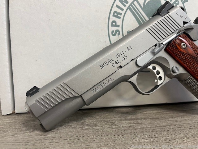 SPRINGFIELD 1911 TRP 45 ACP STAINLESS STEEL PC9107LCA18 TACTICAL BRAND NEW-img-1