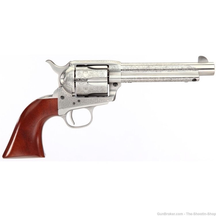 Taylors & Company 1873 Cattleman FLORAL ENGRAVED Revolver 357MAG 4.75" SA -img-0