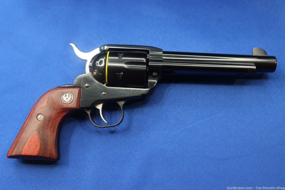 Ruger Vaquero Single Action Revolver 45 COLT 5.5" Blued 45LC 5101 Wood Grip-img-8
