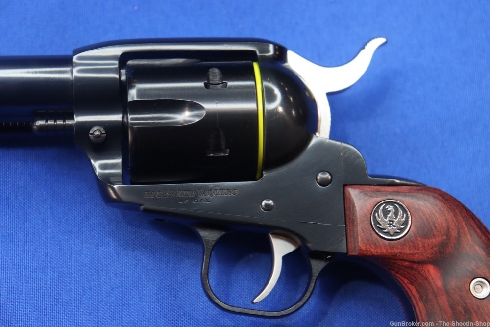 Ruger Vaquero Single Action Revolver 45 COLT 5.5" Blued 45LC 5101 Wood Grip-img-4