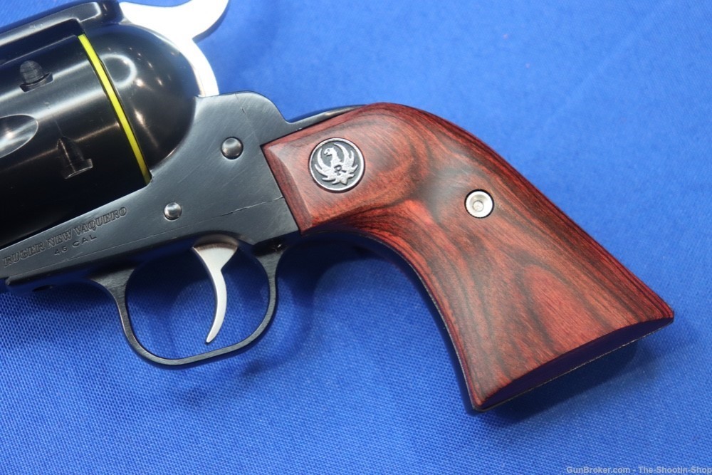 Ruger Vaquero Single Action Revolver 45 COLT 5.5" Blued 45LC 5101 Wood Grip-img-5