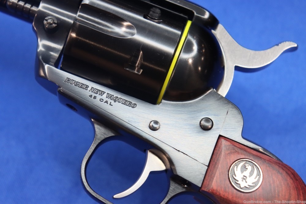 Ruger Vaquero Single Action Revolver 45 COLT 5.5" Blued 45LC 5101 Wood Grip-img-6