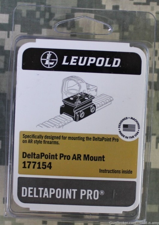 NEW Leupold 177154 DeltaPoint Pro AR Mount Matte Black Finish Made in USA!-img-0