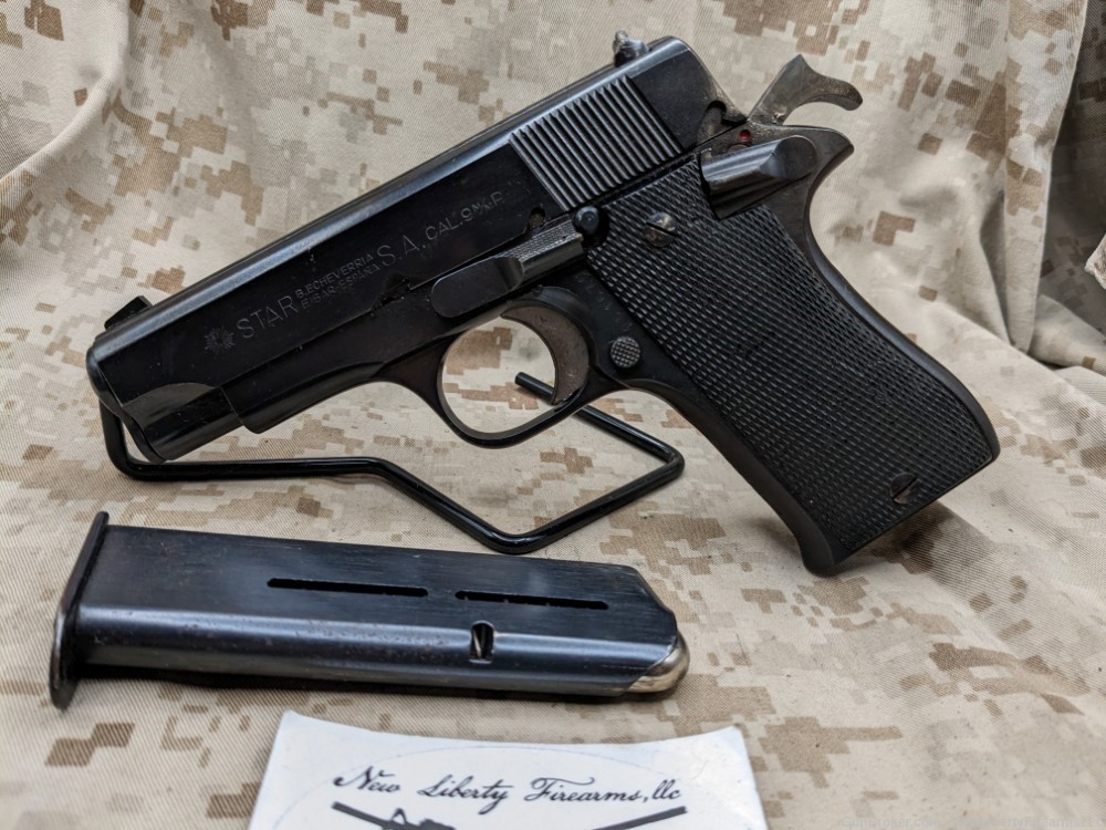 Star Model BM 9MM SAO Pistol, USED 1-8rd Mag Import & CSP Marked Good Condi-img-2